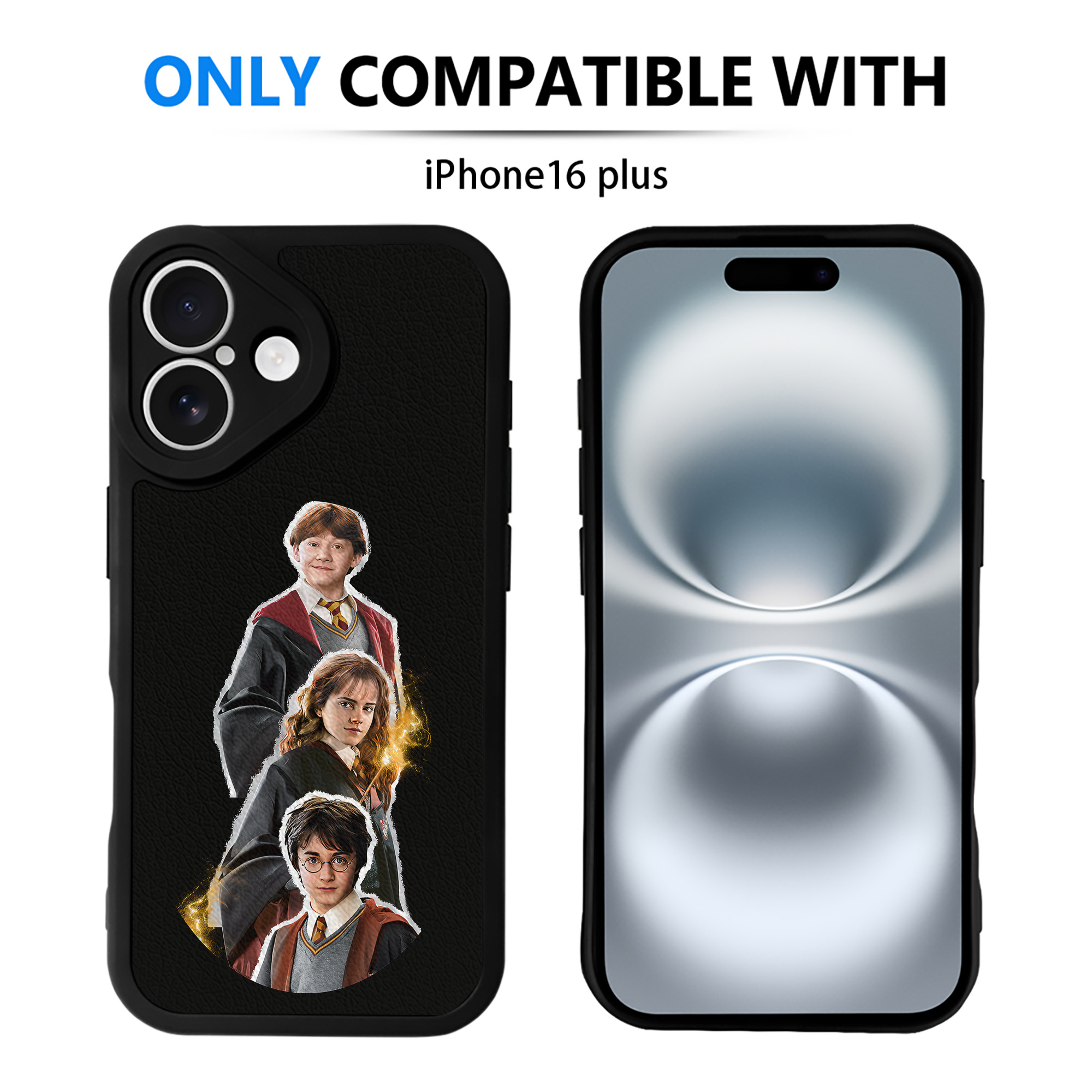 （画像用） Harry Potter ハリー・ポッターシリーズ 【iPhone 16シリーズ対応】シリコンスマホケース（レザー調） 材質：シリコン